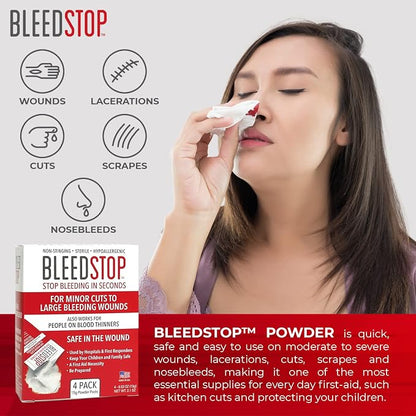 BleedStop™ First Aid Powder for Blood Clotting, Trauma Kit, Blood Thinner - Image 8