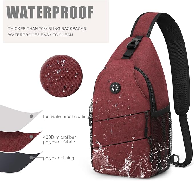 Pritent Crossbody Bags for Women Men Trendy Sling Bag Backpack Casual Chest Bag - Image 4