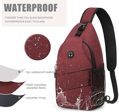 Pritent Crossbody Bags for Women Men Trendy Sling Bag Backpack Casual Chest Bag - Image 4
