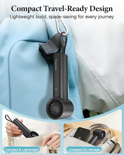 Portable Handheld Fan with Power Bank, 3 IN 1 USB Rechargeable Mini Personal - Image 6