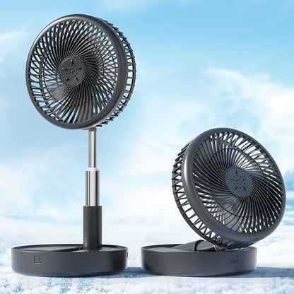Primevolve Battery Operated Fan, Portable Rechargeable USB Floor Table Desk Fan by Primevolve