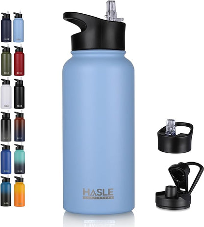 HASLE OUTFITTERS 32 oz Insulated Water Bottle Stainless Steel Double Walled by HASLEOUTFITTERS