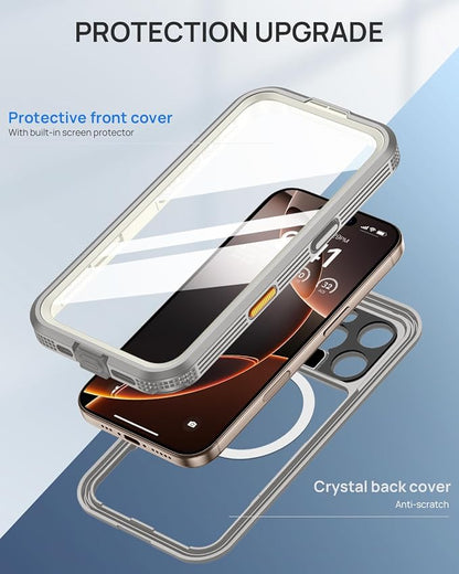 Lanhiem Magnetic for iPhone 16 Pro Max Case, IP68 Waterproof Dustproof Case - Image 6