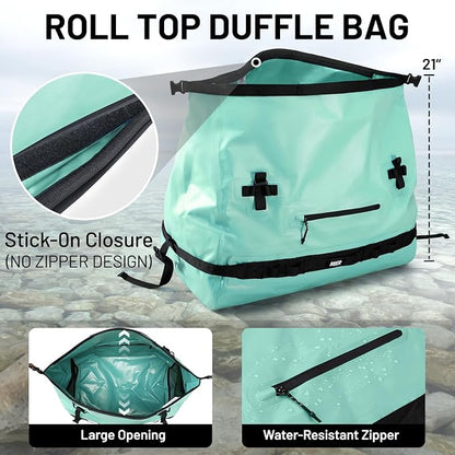 MIER Waterproof Duffel Bag Motorcycle Dry Bag Backpack Large Roll-Top Heavy - Image 4