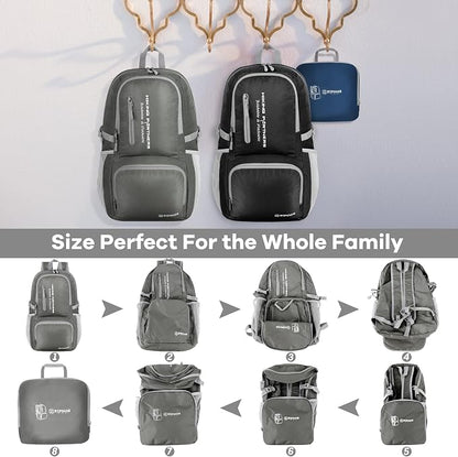 ZOMAKE Lightweight Packable Backpack - 35L Light Foldable Hiking Backpacks - Image 6