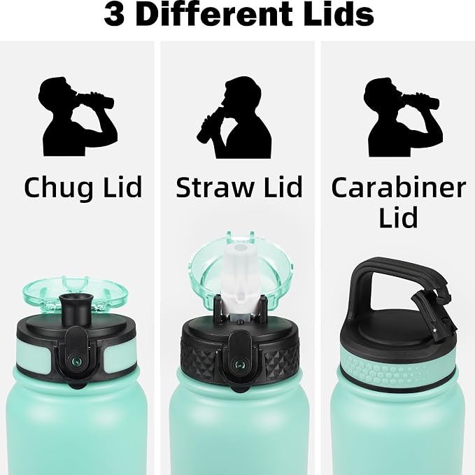 Insulated Water Bottle 20oz for Adults Kids Stainless Steel Water Bottles - Image 2