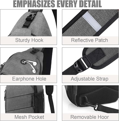 Pritent Crossbody Bags for Women Men Trendy Sling Bag Backpack Casual Chest Bag - Image 5