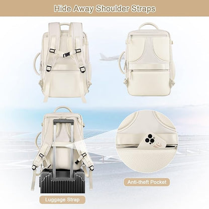 Sinaliy Travel Backpack for Women, Expandable 40L Carry on Flight Approved - Image 4