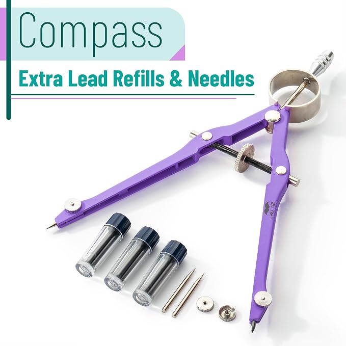 Mr. Pen- Professional Compass for Geometry, Metal Compass - Image 2