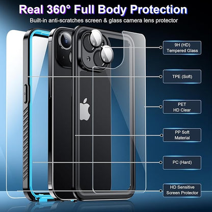 2025 New Designed for iPhone 15 Case Waterproof, Full Phone Case 6.1" - Image 4