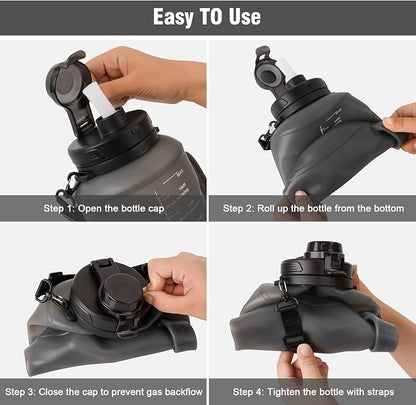 Collapsible Water Bottles, 2L/64OZ travel water bottle Bottle - Image 7