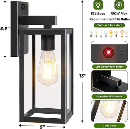 Upgraded Motion Sensor Outdoor Wall Light, 13” Dusk to Dawn Porch Light Outdoor - Image 6