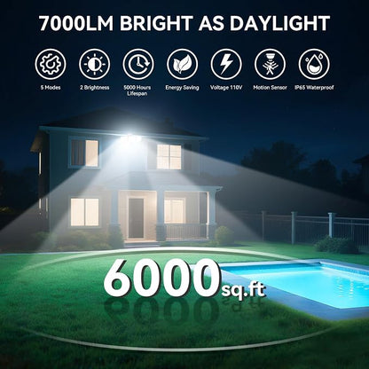 LED Security Lights Motion Sensor Outdoor Lights, 6500K Daylight, IP65 - Image 3