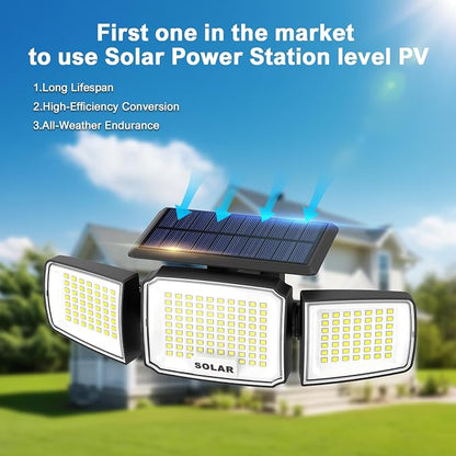 Solar Security Light Outdoor Super Bright LED, Motion Sensor Flood Light - Image 4
