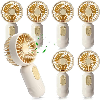 Rossesay 6 Pcs Mini Portable Fan Bulk Cute Handheld Lightweight Small Little by Rossesay