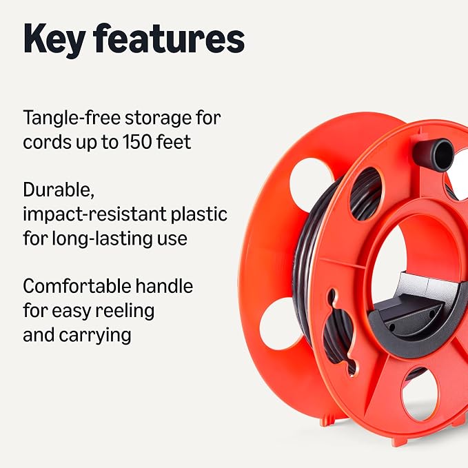 Amazon Basics Extension Cord Reel, 150-foot Capacity - Image 2