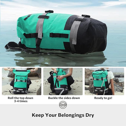 STOVER 5/10/25/30/40/55L Waterproof Dry Bag- Roll-Top Backpack w/Phone Case- - Image 4