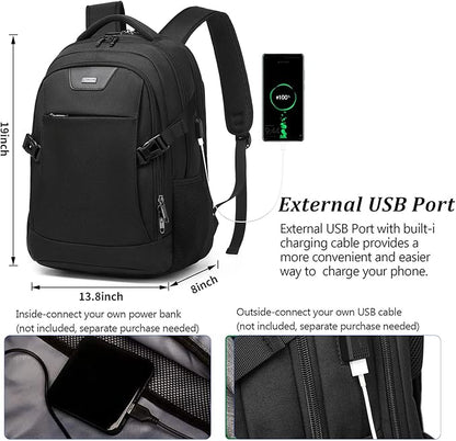 DUSLANG Anti-Theft Laptop Backpack, 15.6-14-13 Inch Laptop Sleeve, USB Charging - Image 2