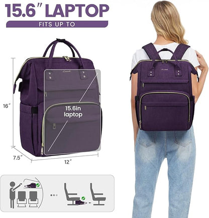 LOVEVOOK Laptop Backpack for Women, 15.6 Inch Professional Womens Travel - Image 6