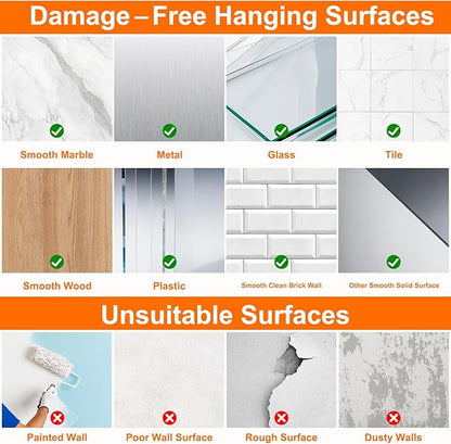 DDMY Adhesive Hooks for Hanging Heavy Duty 2026 Upgraded Black 24 Pack Sticky - Image 7