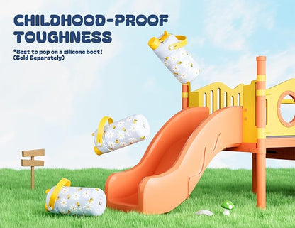 12 oz Insulated Water Bottle for Kids: 2-in-1 Straw Spout Lid, Spill-proof - Image 7