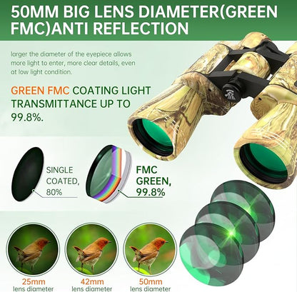 20x50 High Powered Binoculars for Adults, Waterproof Binoculars - Image 5