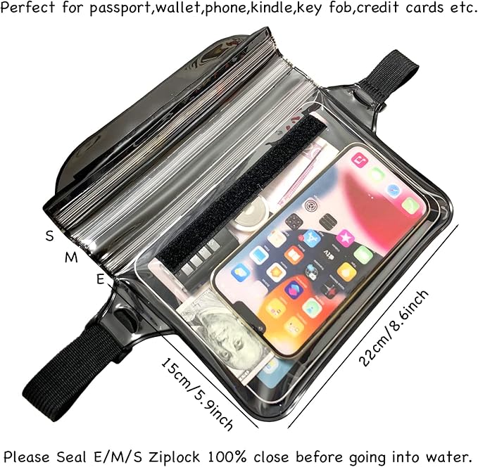 Waterproof Waist Pouch Dry Belt Bag Fanny Pack Keep Your Key Fob Wallet Kindle - Image 4