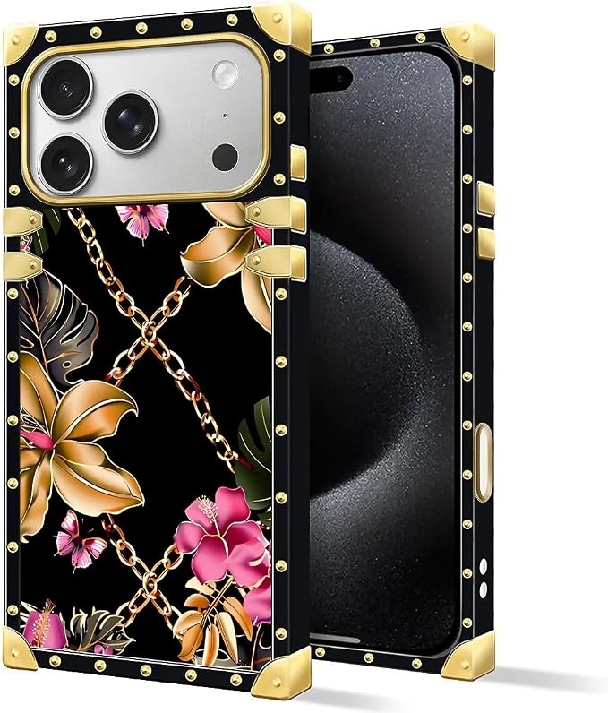 for iPhone 17 Pro Max Case Luxury Golden Decoration - Image 2