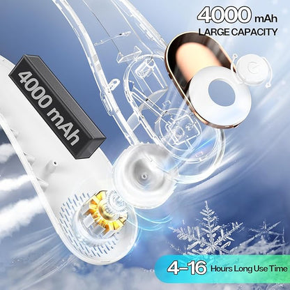 KIDEE Neck Fan, Portable Fan, Neck Fans Rechargeable, Upgraded LED Display - Image 4