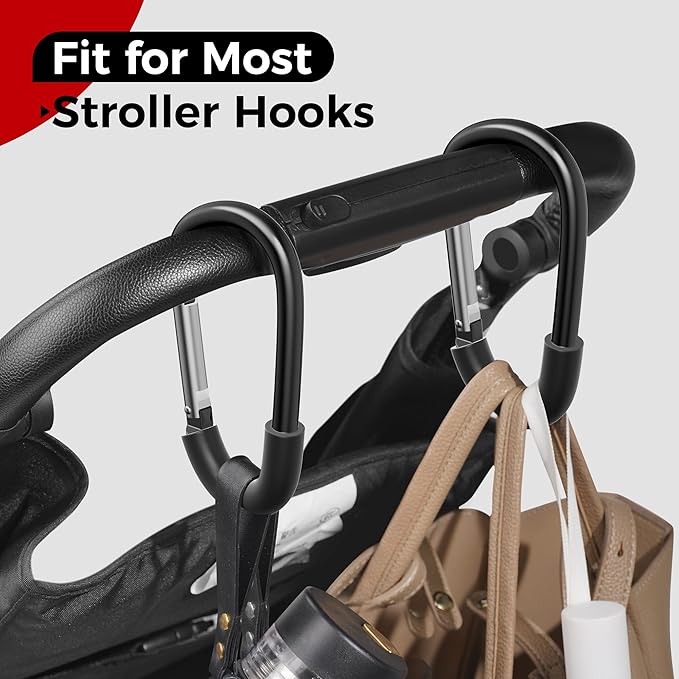 SURDOCA Stroller Hooks, Universal Stroller Clips and Hooks, Mommy Hook - Image 4