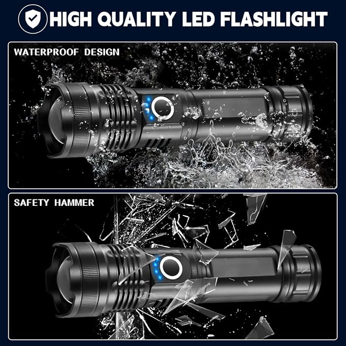 3Pack Rechargeable Flashlights High Lumens, 5Modes LED Flashlight Rechargeable - Image 6