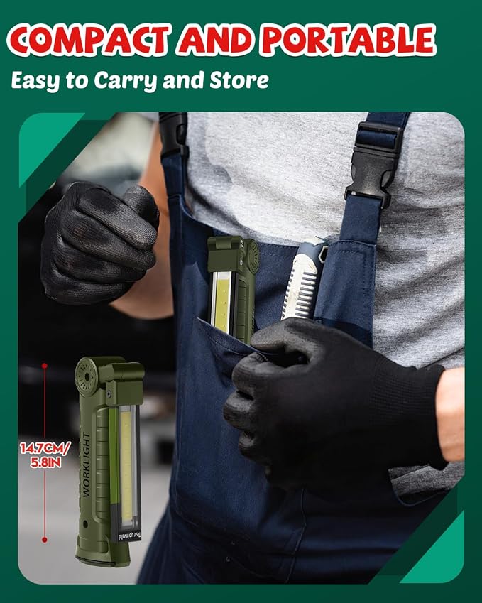 Coquimbo Tool Gifts for Men Him, Rechargeable LED Work Light Grill Light - Image 8
