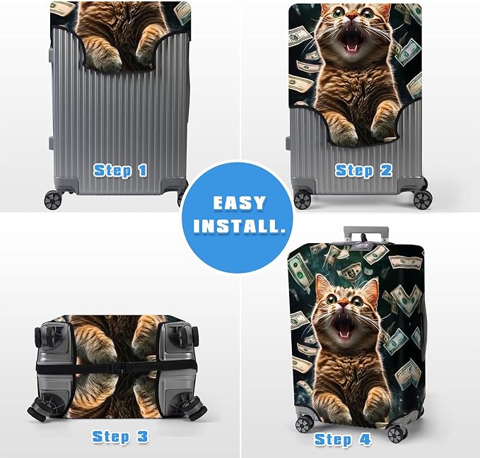 Luggage Cover Protector for 30-32 Inch Suitcases, TSA Approved Elastic Travel - Image 6