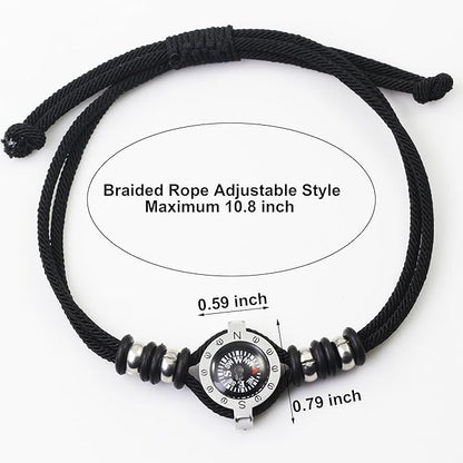 Innocence Adjustable Paracord Wrist Compass Bracelet - Image 2