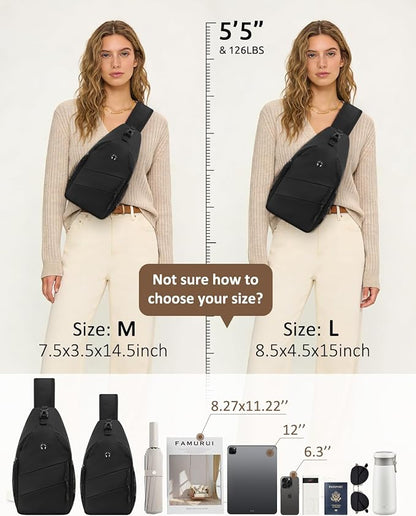 Pritent Crossbody Bags for Women Men Trendy Sling Bag Backpack Casual Chest Bag - Image 7