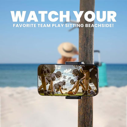 Beach Umbrella & Chair Phone Holder – Universal Clamp - Image 3