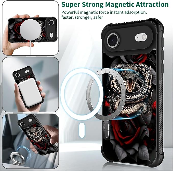 for iPhone 17 Air Case, for MagSafe Graphic Design for Girl Boy Soft Silicone - Image 2