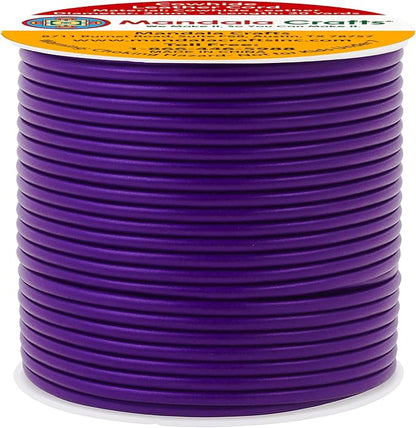 Mandala Crafts Round Genuine Purple Leather Cord - Image 2