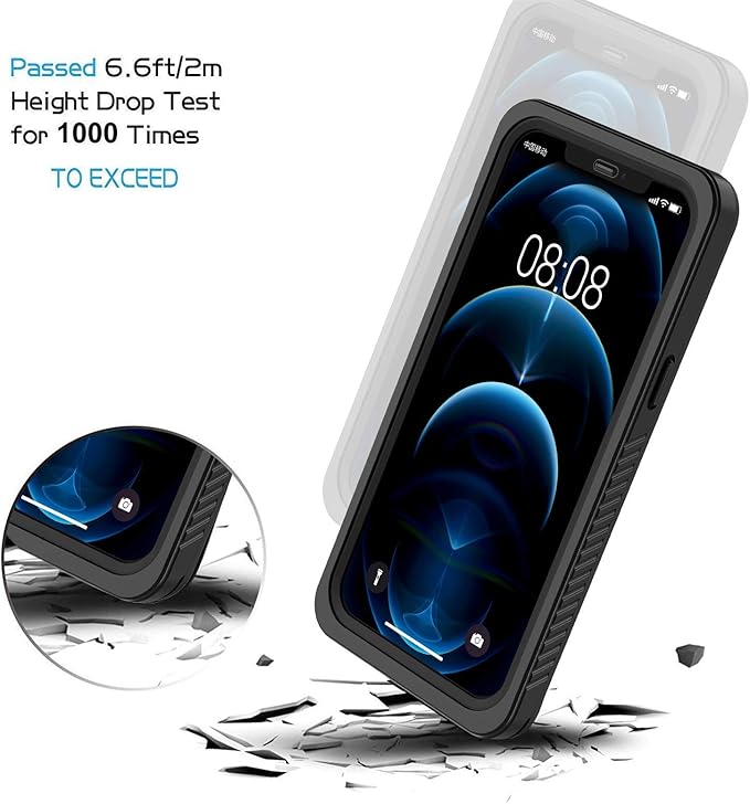 Lanhiem for iPhone 12 Case, Waterproof Dustproof Shockproof Case - Image 5