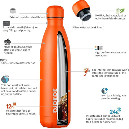 BJPKPK 25oz Insulated Stainless Steel Water Bottles, Sports Water Bottles Keep - Image 3