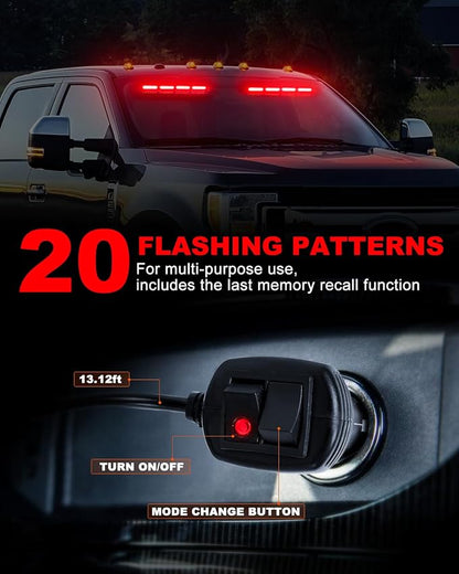 HLauto 6Z4J Emergency Dash Strobe Lights: 2x16.8 inch Red Safety Lights - Image 4