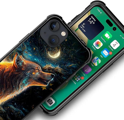 for iPhone 14 Plus Case, Star Cave Hungry Wolf Pattern Graphic Design Girl Boy - Image 5