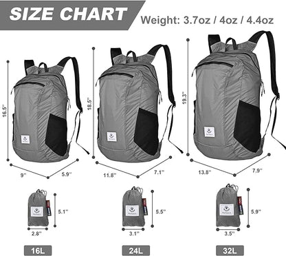 4Monster Hiking Daypack, Water Resistant Lightweight Packable Backpack - Image 3