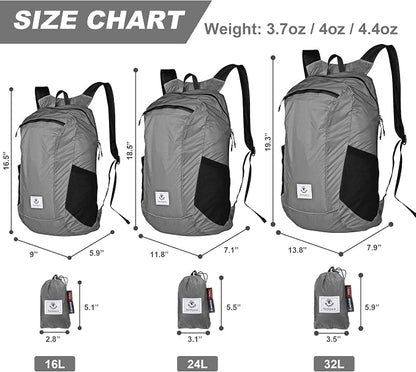 4Monster Hiking Daypack, Water Resistant Lightweight Packable Backpack - Image 3