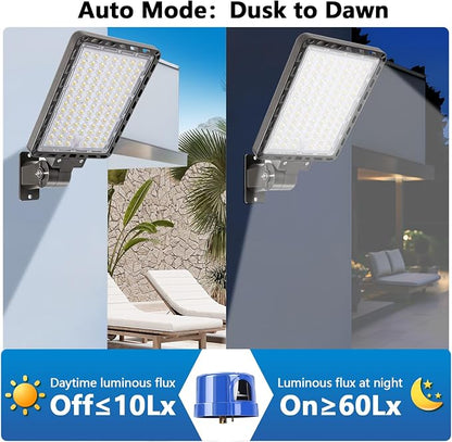 240W LED Parking Lot Light, 36000LM 5000K Adjustable Wall Mount Security Flood - Image 2