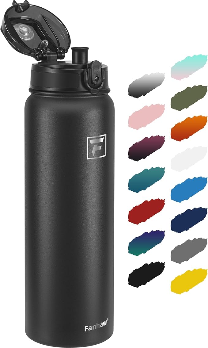 Fanhaw 32 oz Insulated Stainless Steel Water Bottle by FANHAW