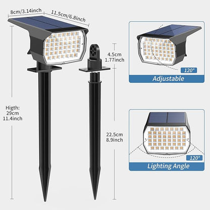 WENATY Solar Spot Lights Outdoor Waterproof IP65, 6 Pack Landscape Spotlights - Image 6