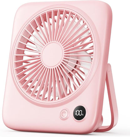 Otlonpe Portable Desk Fan 6.5 Inch, 4000mAh Rechargeable Battery Operated & USB by OTLONPE