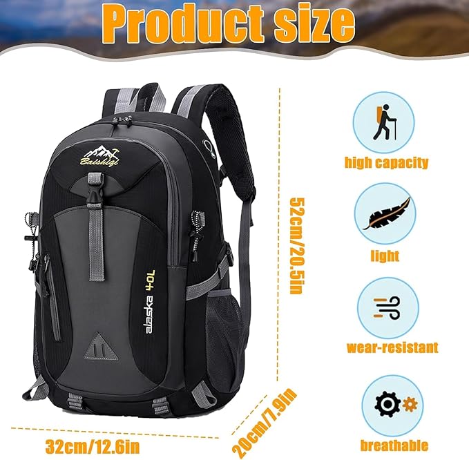 40L Hiking Backpack, Lightweight Daypack - Image 2