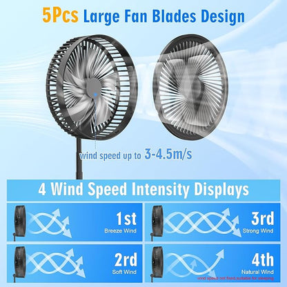 LIPETY Portable Foldable Rechargeable Oscillating Fan - Image 7